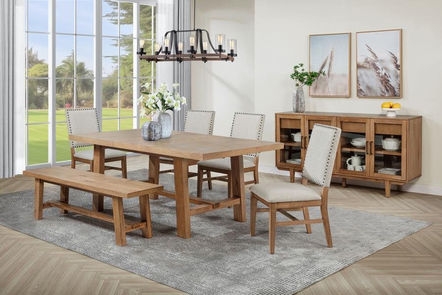 108540_12x900.jpg MIDDLETON 76-INCH EXTENSION LEAF DINING TABLE NATURAL BROWN - Image 11