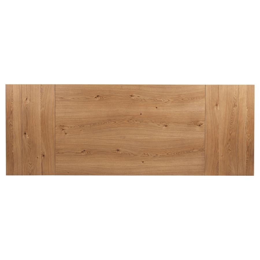 MIDDLETON 106-INCH EXTENSION LEAF DINING TABLE NATURAL BROWN - Image 7