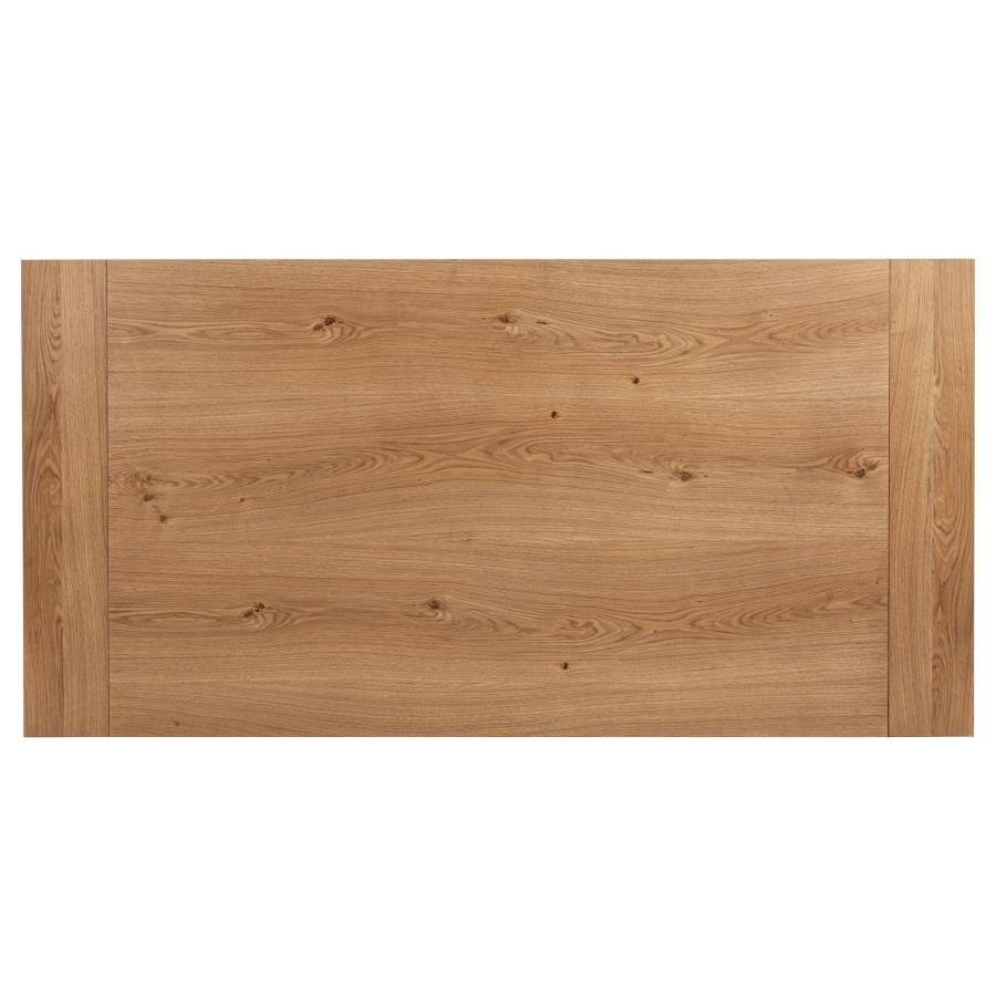 MIDDLETON 106-INCH EXTENSION LEAF DINING TABLE NATURAL BROWN - Image 8
