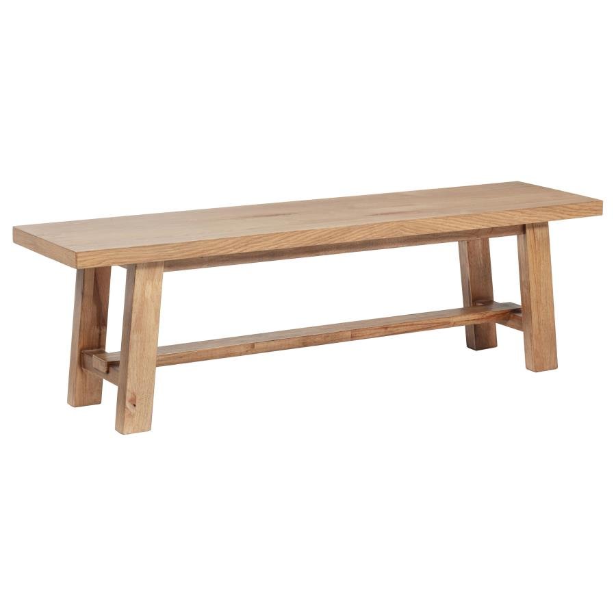MIDDLETON 60-INCH WOOD BACKLESS DINING BENCH NATURAL BROWN