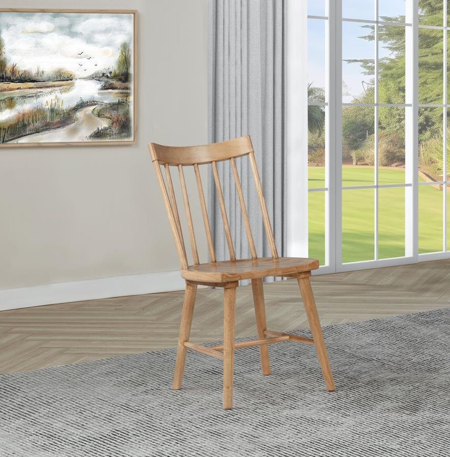 MIDDLETON SOLID WOOD DINING SIDE CHAIR BROWN (SET OF 2) - Image 2
