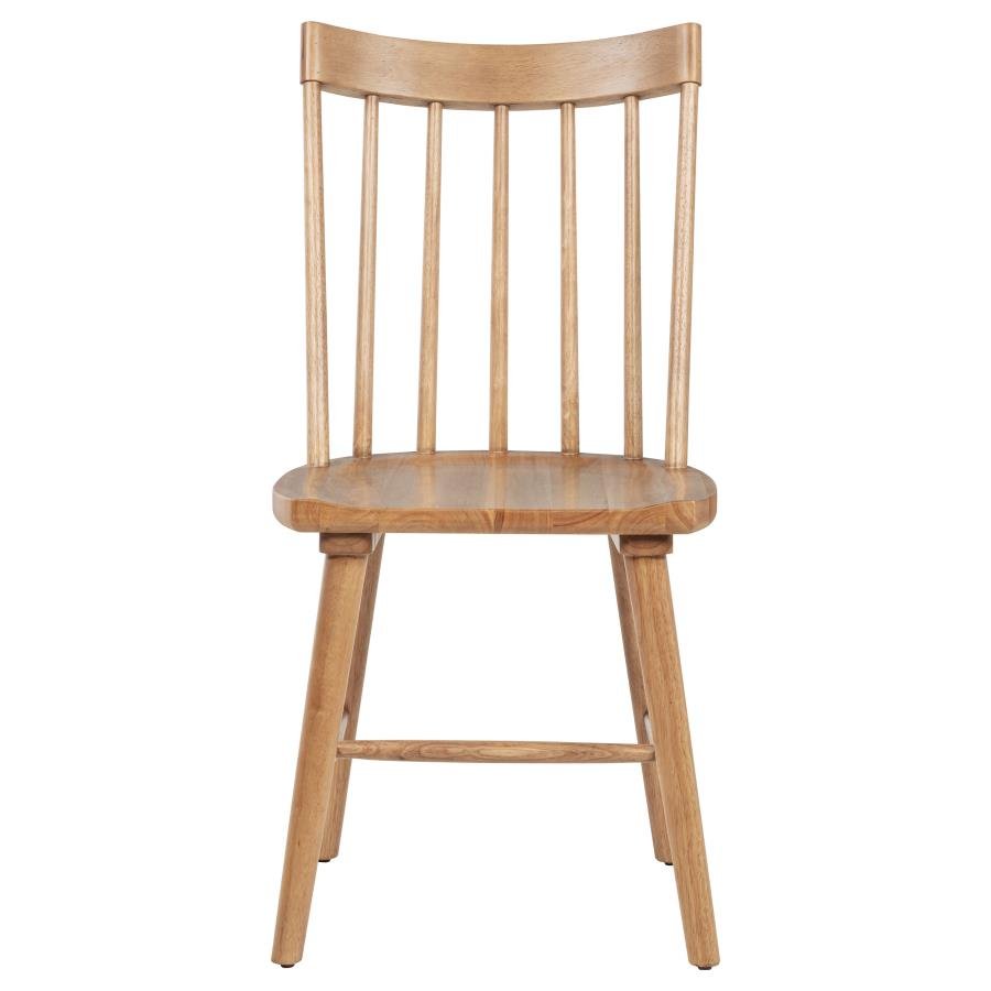 MIDDLETON SOLID WOOD DINING SIDE CHAIR BROWN (SET OF 2) - Image 4