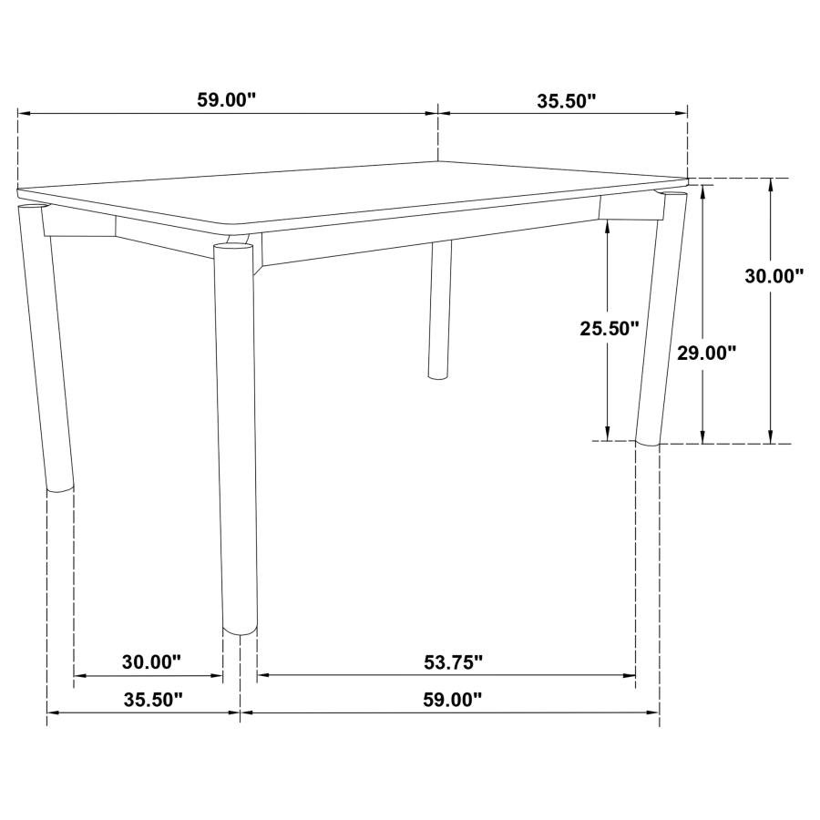 PARKRIDGE 5-PIECE 59-INCH WOOD DINING SET WHITE WASHED - Image 14