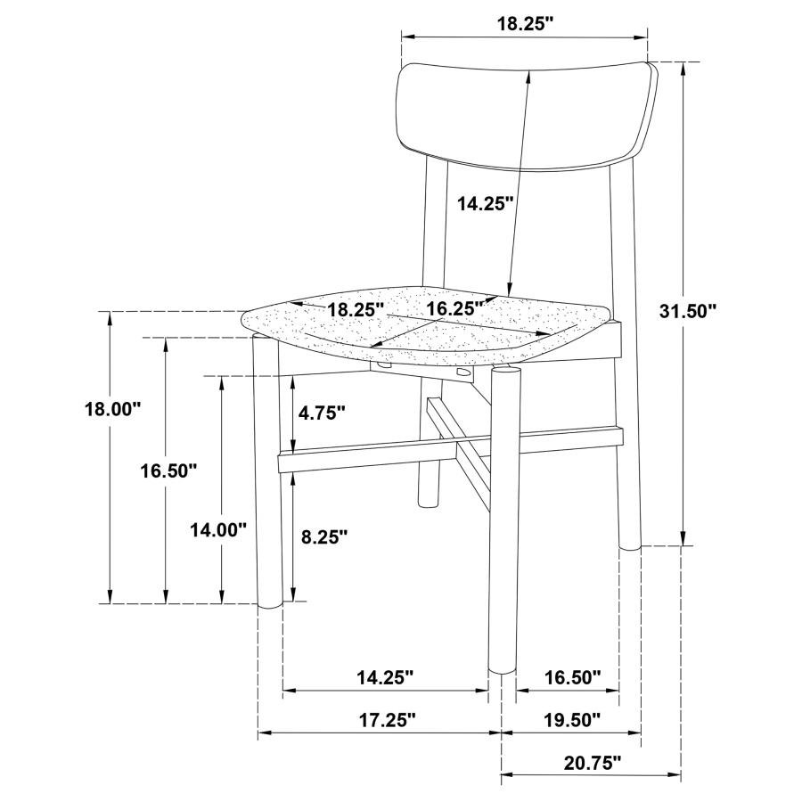 PARKRIDGE 5-PIECE 59-INCH WOOD DINING SET WHITE WASHED - Image 15