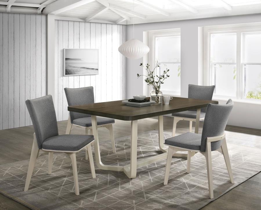 BILOXI 5-PIECE 71-INCH RECTANGULAR DINING SET GREYISH BROWN