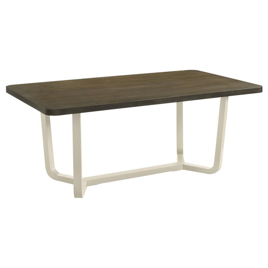 BILOXI 71-INCH RECTANGULAR WOOD DINING TABLE GREYISH BROWN