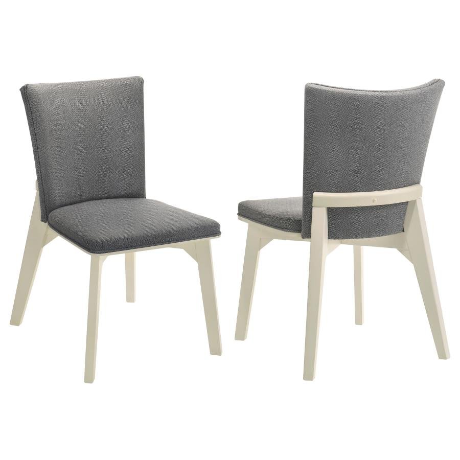 BILOXI UPHOLSTERED DINING SIDE CHAIR GREY (SET OF 2)