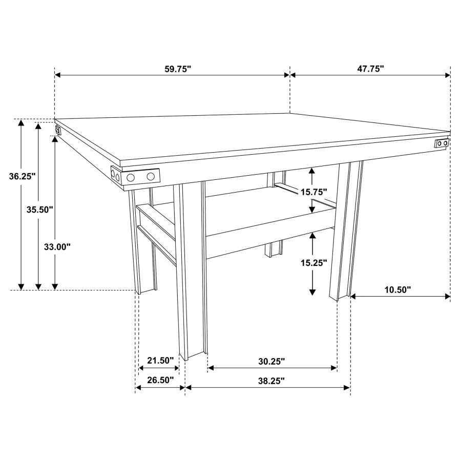 PATTERSON 7-PIECE COUNTER HEIGHT DINING SET MANGO OAK - Image 14