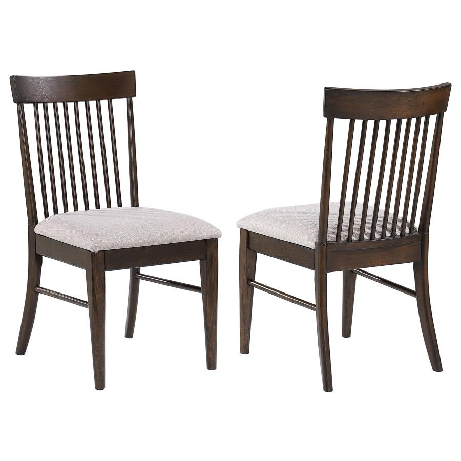 EVERTON WOOD DINING SIDE CHAIR DARK WALNUT (SET OF 2)