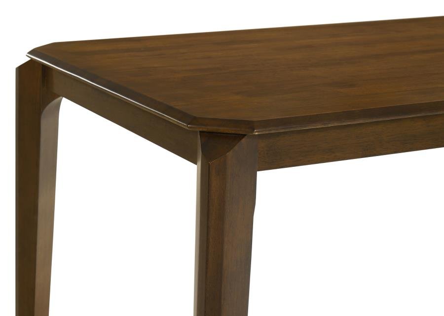 ALMONTE 5-PIECE 59-INCH RECTANGULAR DINING SET DARK BROWN - Image 10
