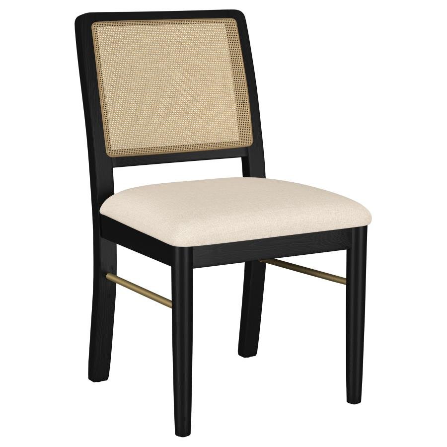ARINI 5-PIECE ROUND DINING TABLE SET SAND WASH AND BLACK - Image 6