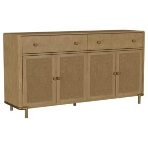 ARINI 2-DRAWER CANE DOOR DINING SIDEBOARD SERVER SAND WASH