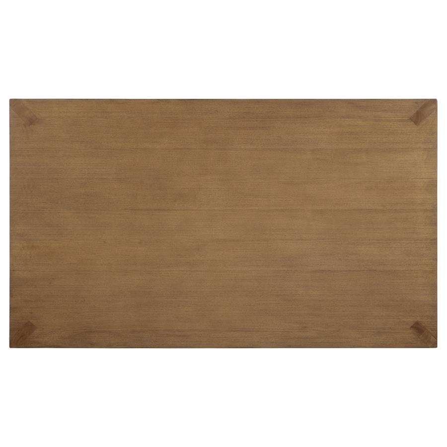 BRUNER 5-PIECE 72-INCH RECTANGULAR DINING SET NATURAL BROWN - Image 6