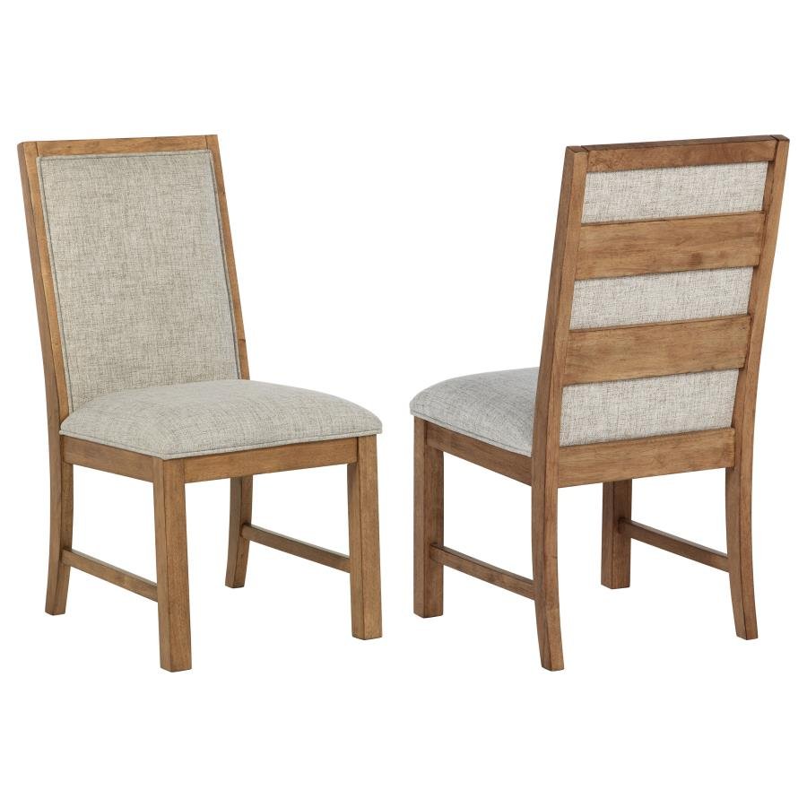 BRUNER UPHOLSTERED SIDE CHAIR NATURAL BROWN (SET OF 2)