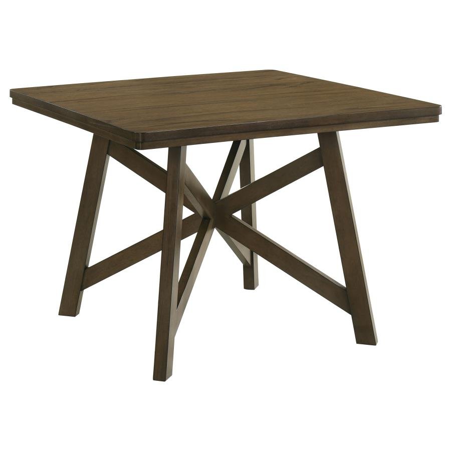CANFIELD 47-INCH SQUARE COUNTER HEIGHT DINING TABLE BROWN