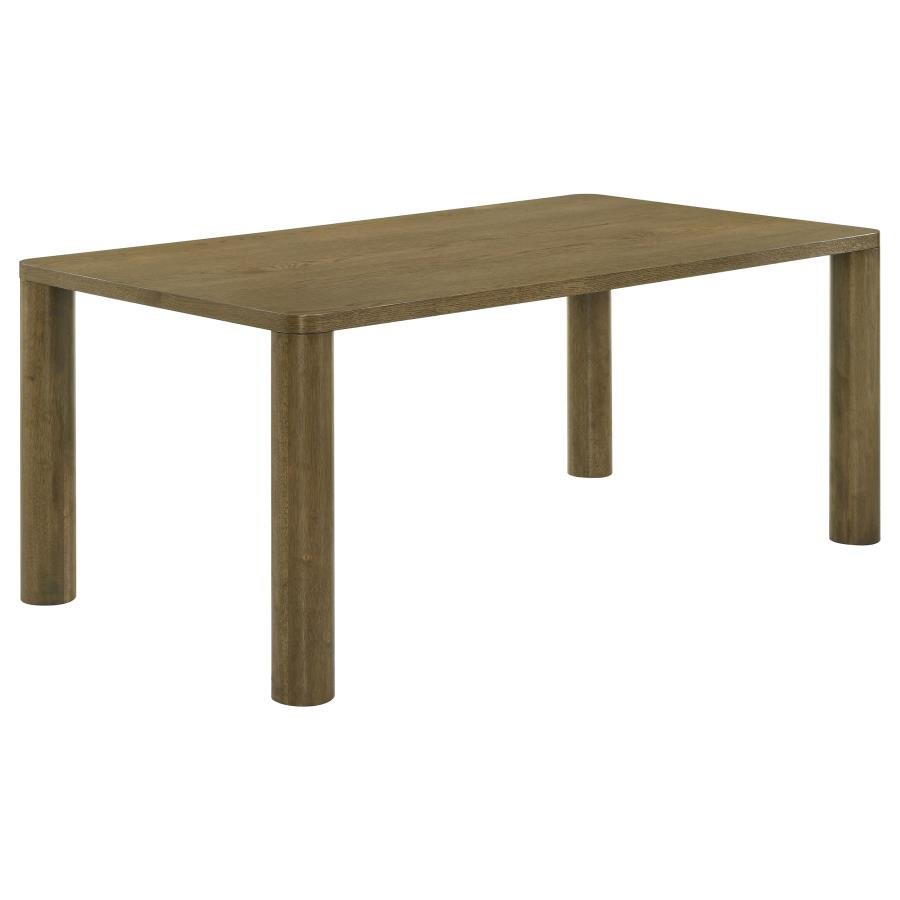 CASTLEWOOD 71-INCH RECTANGULAR WOOD DINING TABLE BROWN OAK
