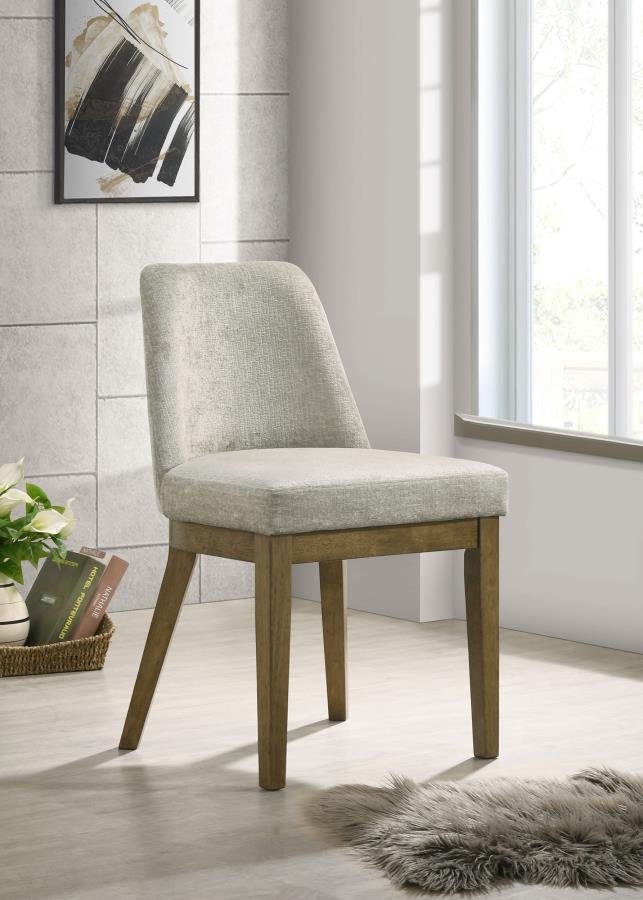 CASTLEWOOD UPHOLSTERED SIDE CHAIR LIGHT TAN (SET OF 2) - Image 2