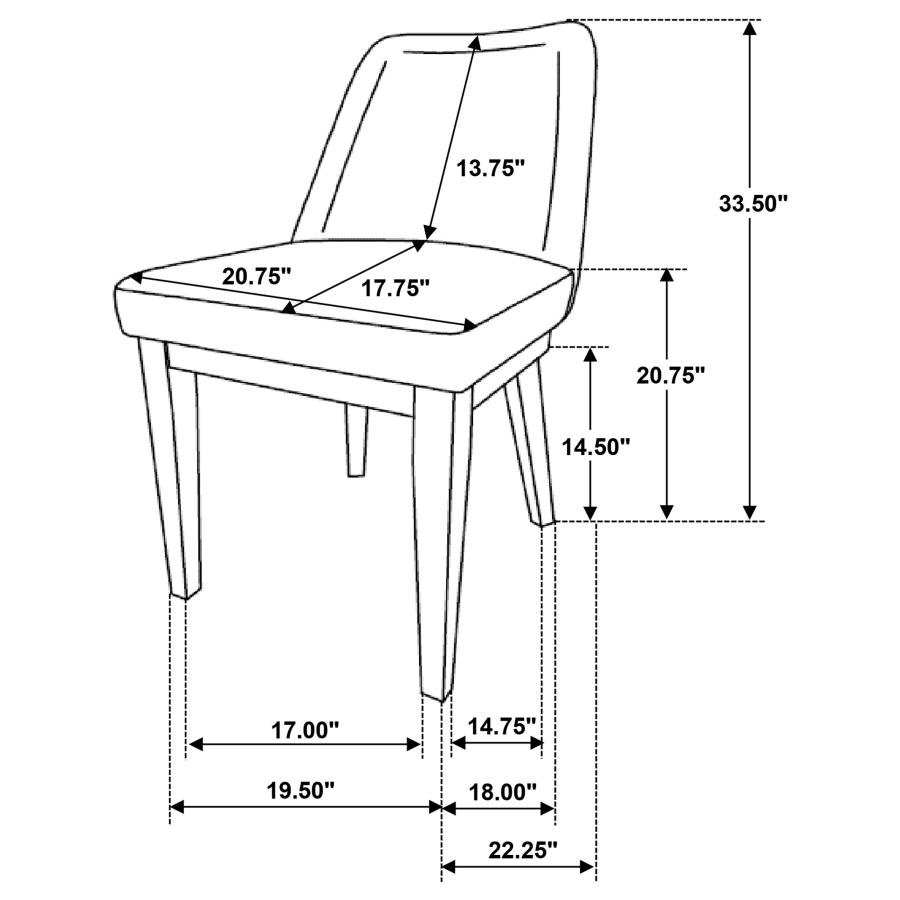 CASTLEWOOD UPHOLSTERED SIDE CHAIR LIGHT TAN (SET OF 2) - Image 13