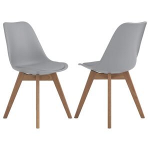 CABALLO POLYPROPYLENE DINING SIDE CHAIR GREY (SET OF 2)