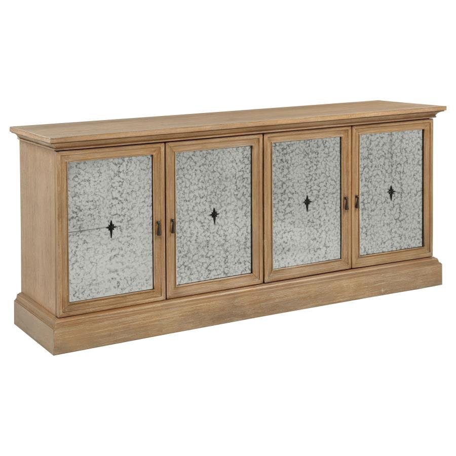 BROCKWAY 4-DOOR DINING SIDEBOARD BUFFET CABINET BARLEY BROWN