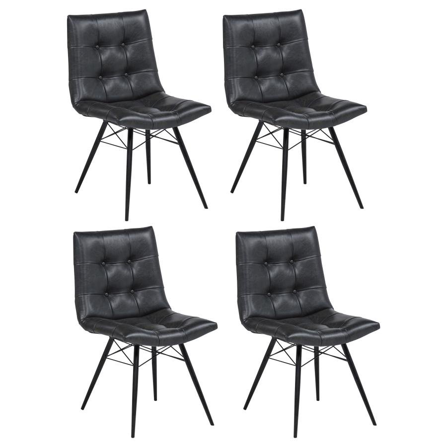 AIKEN UPHOLSTERED DINING SIDE CHAIR CHARCOAL (SET OF 4)