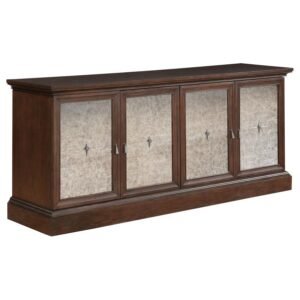 BROCKWAY 4-DOOR DINING SIDEBOARD BUFFET CABINET ANTIQUE JAVA