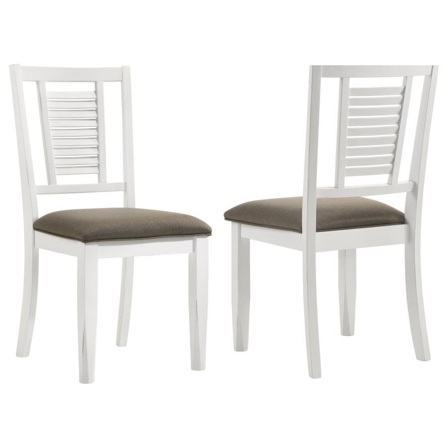 APPLETON WOOD DINING SIDE CHAIR DISTRESSED WHITE (SET OF 2)