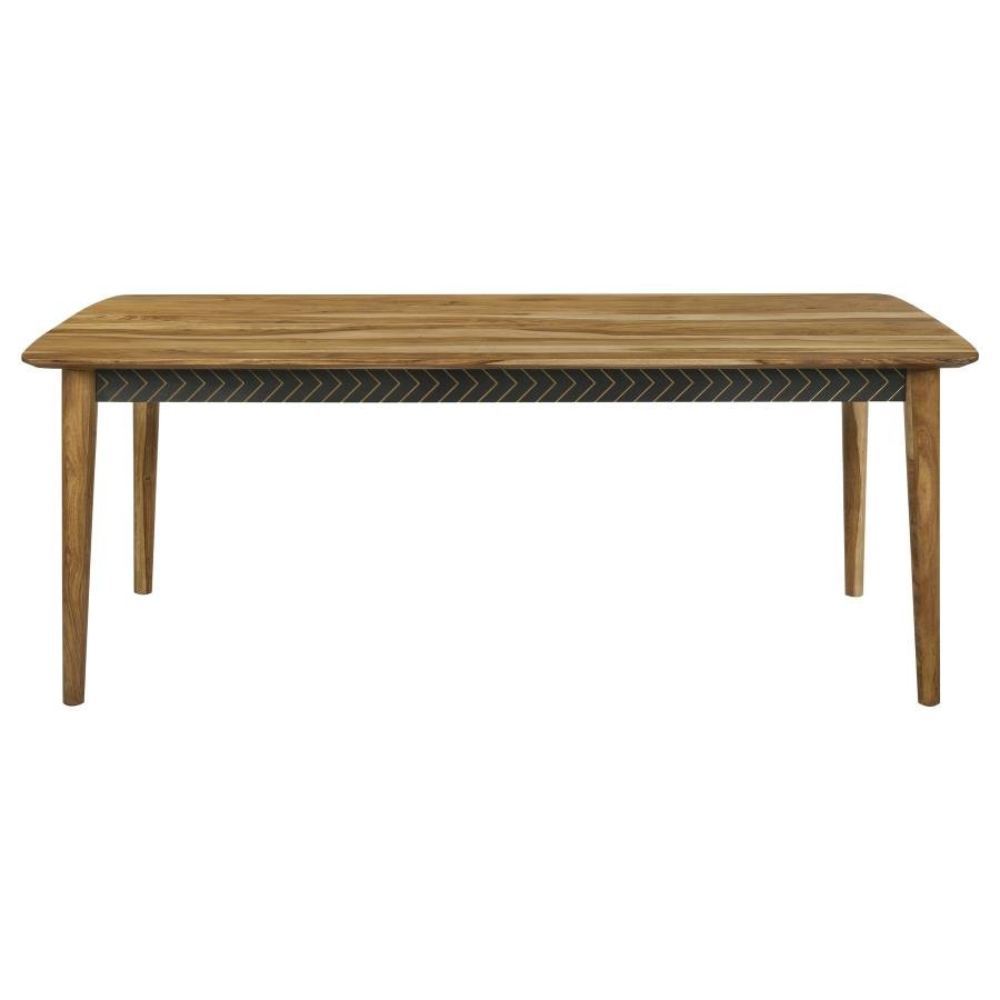 PARTRIDGE RECTANGULAR 80-INCH DINING TABLE NATURAL SHEESHAM - Image 3