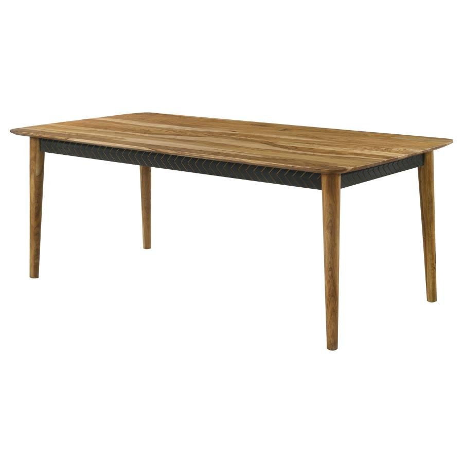PARTRIDGE RECTANGULAR 80-INCH DINING TABLE NATURAL SHEESHAM - Image 4
