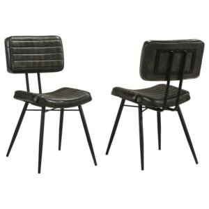 MISTY LEATHER UPHOLSTERED DINING CHAIR ESPRESSO (SET OF 2)