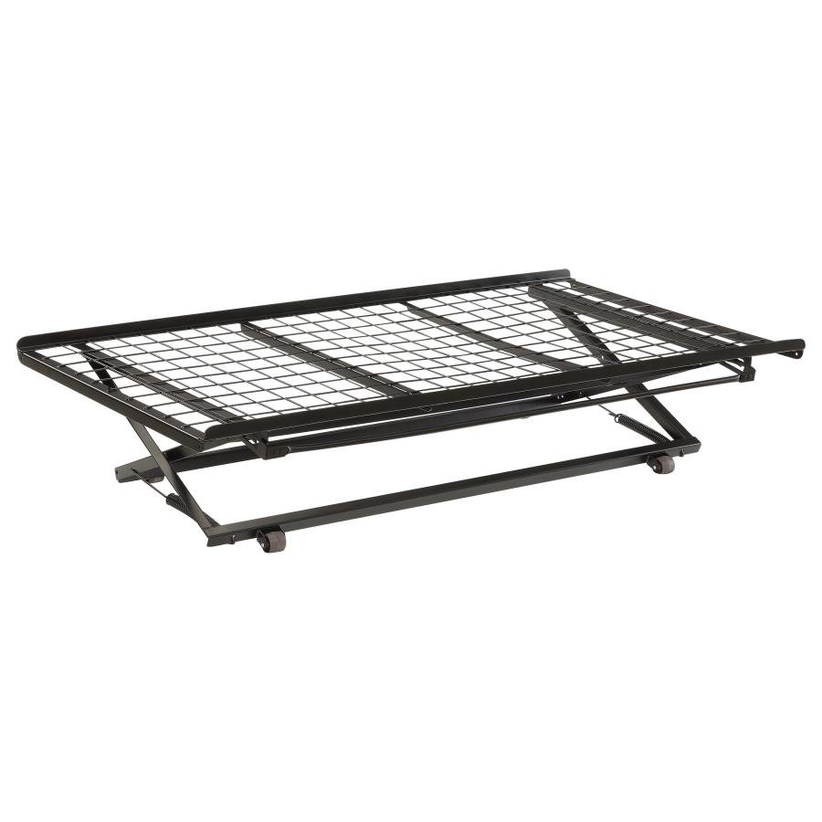 EDEN METAL TWIN POP UP TRUNDLE BED BLACK