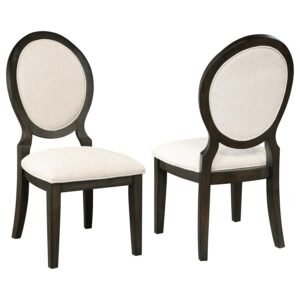 TWYLA OVAL BACK DINING SIDE CHAIR DARK COCOA (SET OF 2)