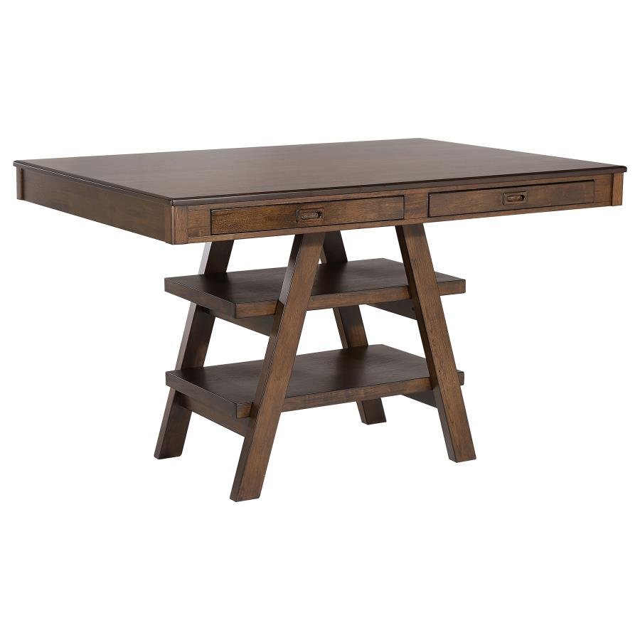 DEWEY RECTANGULAR 60-INCH COUNTER HEIGHT DINING TABLE WALNUT
