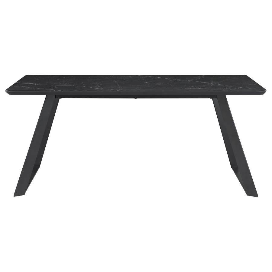 SMITH RECTANGULAR 71-INCH CERAMIC TOP DINING TABLE BLACK - Image 3