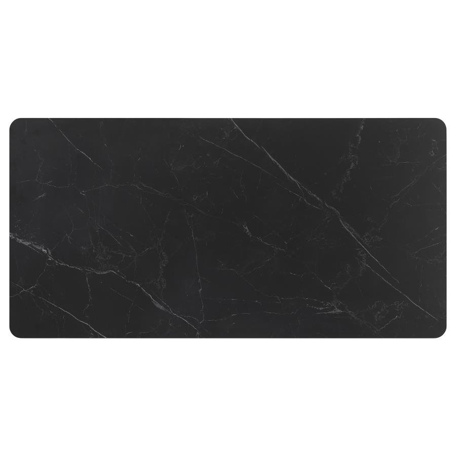 SMITH RECTANGULAR 71-INCH CERAMIC TOP DINING TABLE BLACK - Image 5
