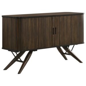 WES 2-DOOR SIDEBOARD BUFFET STORAGE CABINET DARK WALNUT
