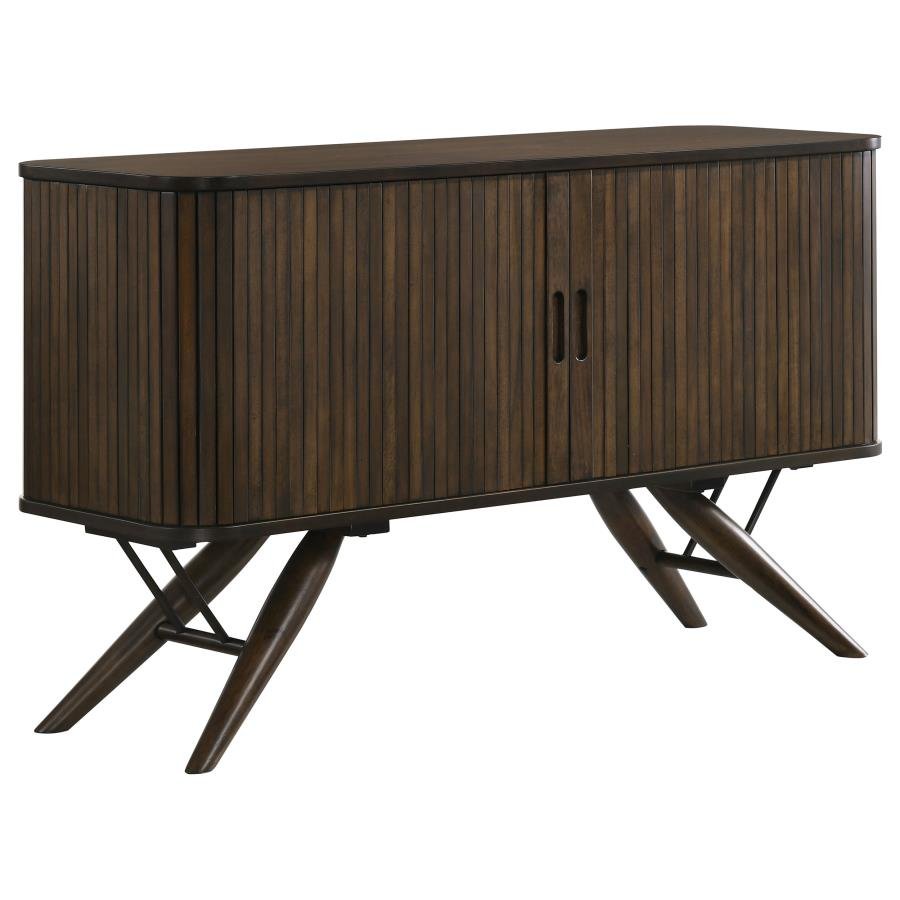 WES 2-DOOR SIDEBOARD BUFFET STORAGE CABINET DARK WALNUT