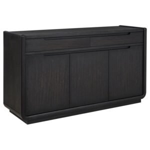LEANDRO 2-DRAWER DINING SIDEBOARD SERVER BURNISHED BLACK