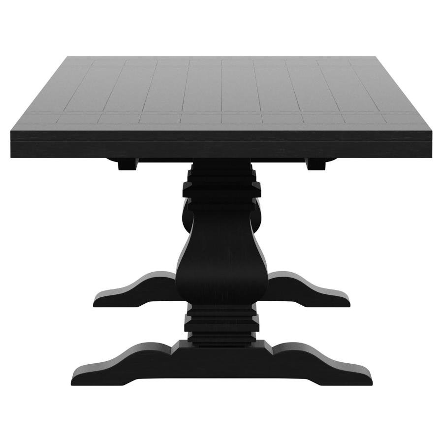 FLORENCE 7-PIECE 126-INCH EXTENSION DINING TABLE SET GREY - Image 4