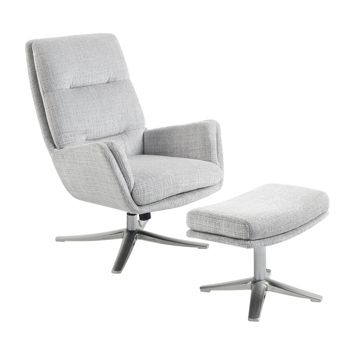 1159GY Swivel Chair with Ottoman