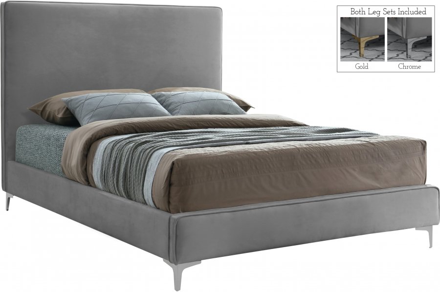 Geri Velvet Upholstered Bed - Image 2