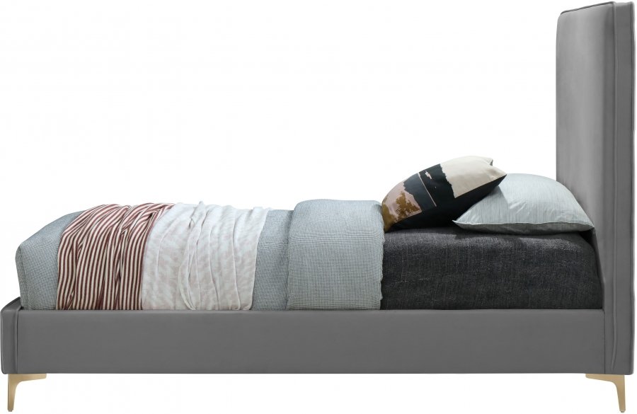 Geri Velvet Upholstered Bed - Image 6