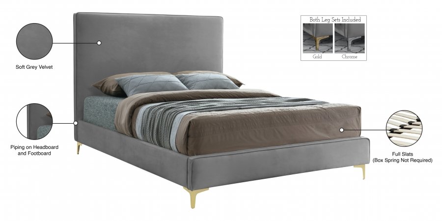 Geri Velvet Upholstered Bed - Image 11