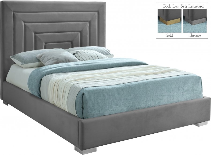 12187-1.jpg Nora Velvet Upholstered Bed - Image 2