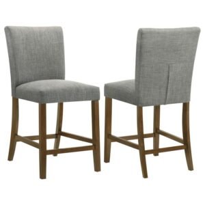 PAXTON UPHOLSTERED COUNTER HEIGHT DINING CHAIR GREY (SET OF 2)