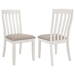 NOGALES WOOD DINING SIDE CHAIR OFF WHITE (SET OF 2)