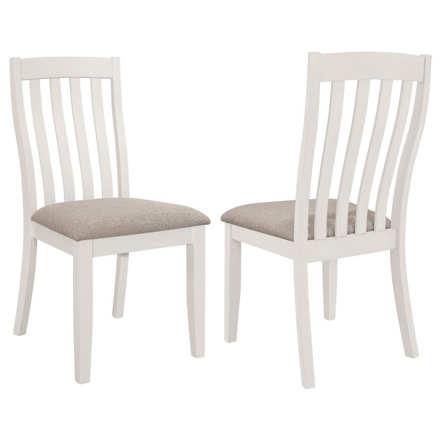 NOGALES WOOD DINING SIDE CHAIR OFF WHITE (SET OF 2)