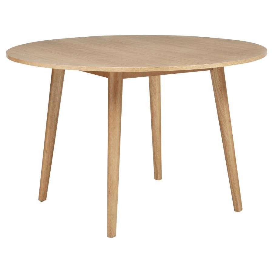 ANDREWS 48-INCH ROUND WOOD DINING ROOM TABLE LIGHT ASH