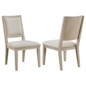 TROFELLO CUSHIONED DINING SIDE CHAIR WHITE WASHED (SET OF 2)
