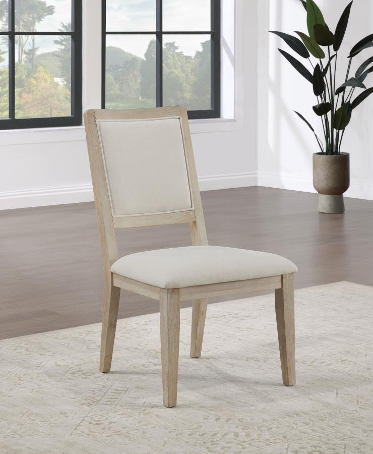 TROFELLO CUSHIONED DINING SIDE CHAIR WHITE WASHED (SET OF 2) - Image 2
